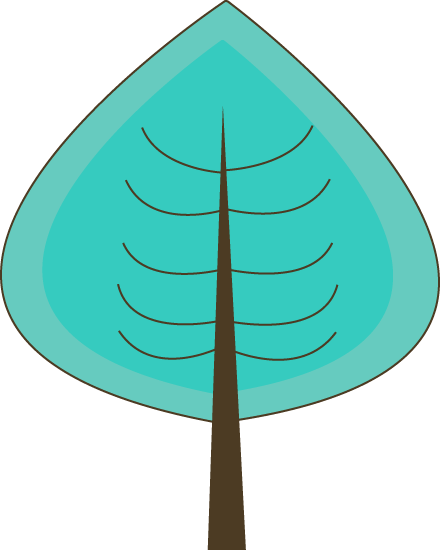 Teal Tree (440x550), Png Download