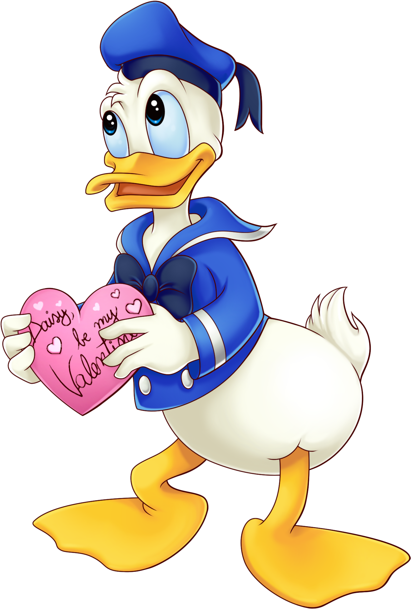 Donald Duck Png - Donald Duck Love (1396x2032), Png Download