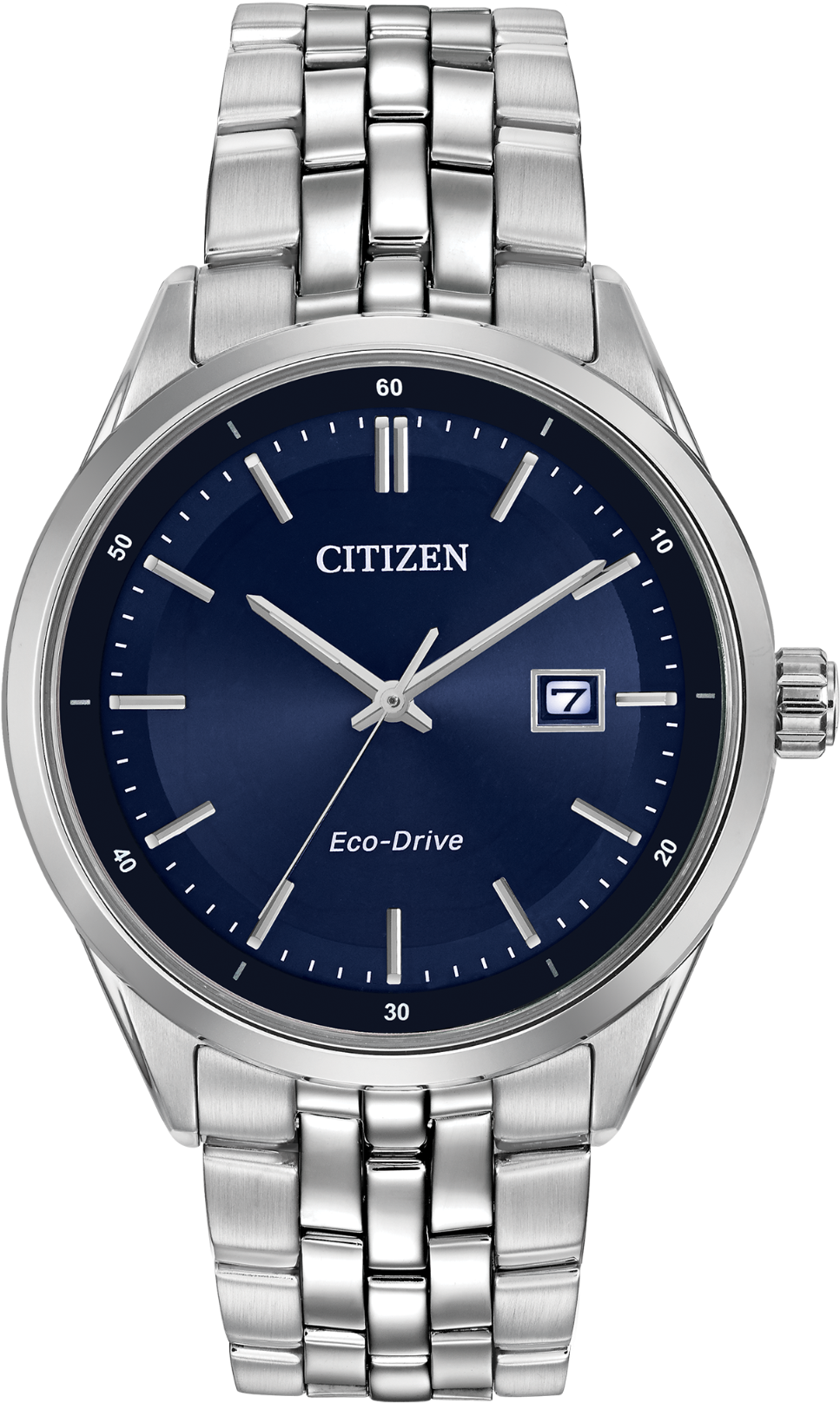 Corso - Citizen Eco-drive Men`s Bracelet Watch W/ Round Blue (1000x1638), Png Download