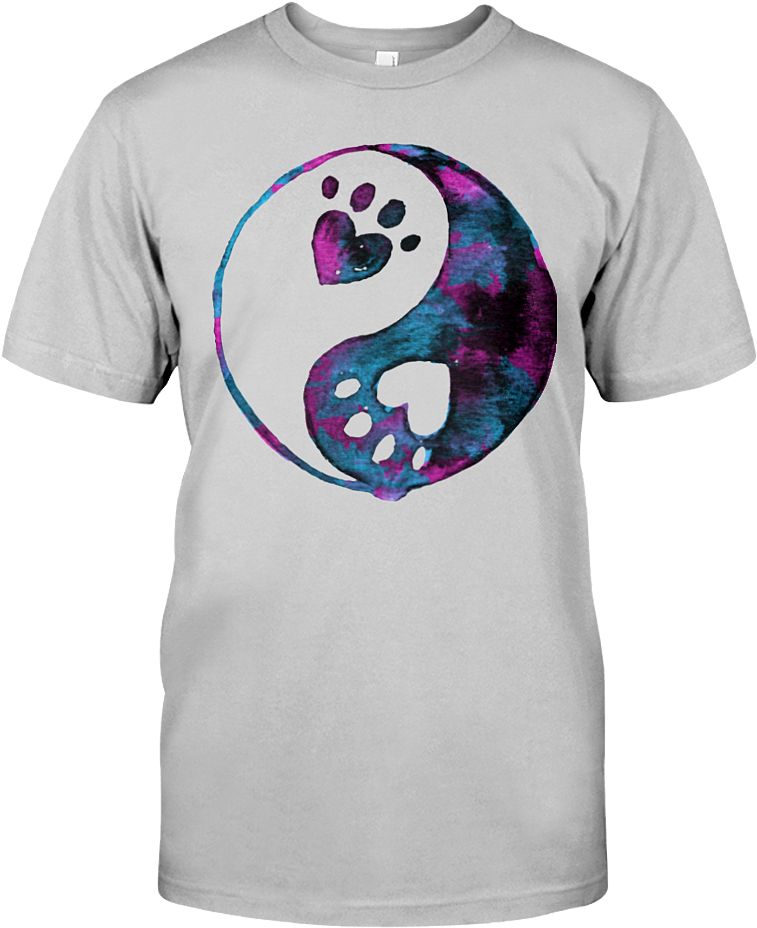 Blue Yin-yang Paw Watercolor - Good Enough Nathan Zed Shirt (900x1125), Png Download