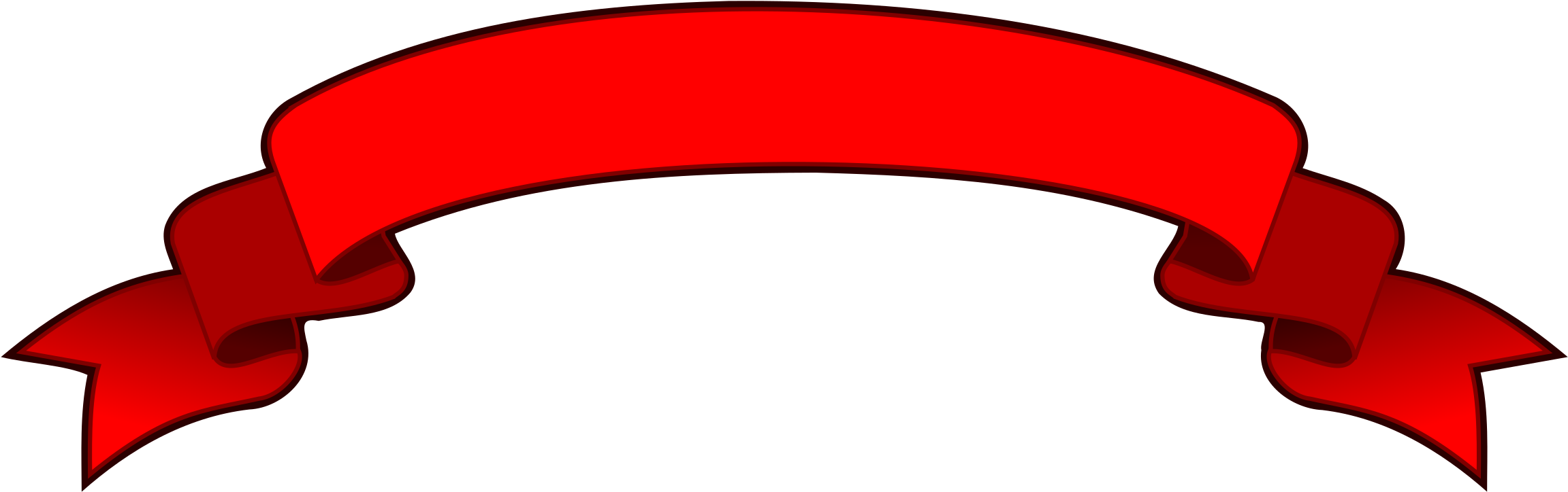 Big Image - Red Banner Clipart Png (2400x821), Png Download