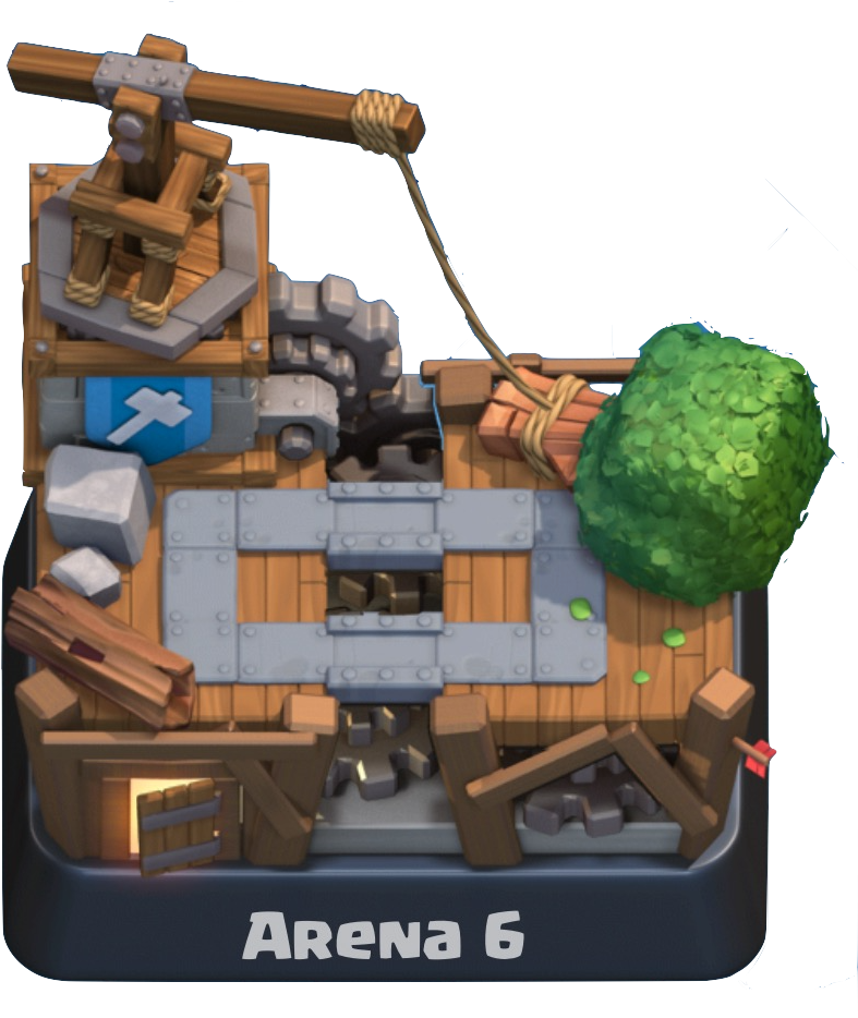 Builders Workshop - Golem Clash Royale Arena 6 (818x938), Png Download