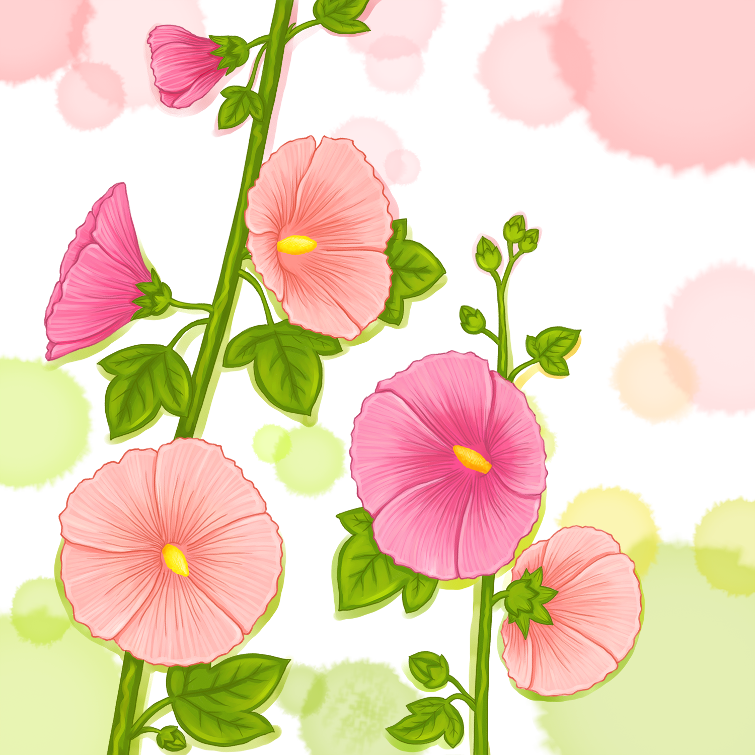 Painting Illustration Sunflower Card (1500x1500), Png Download