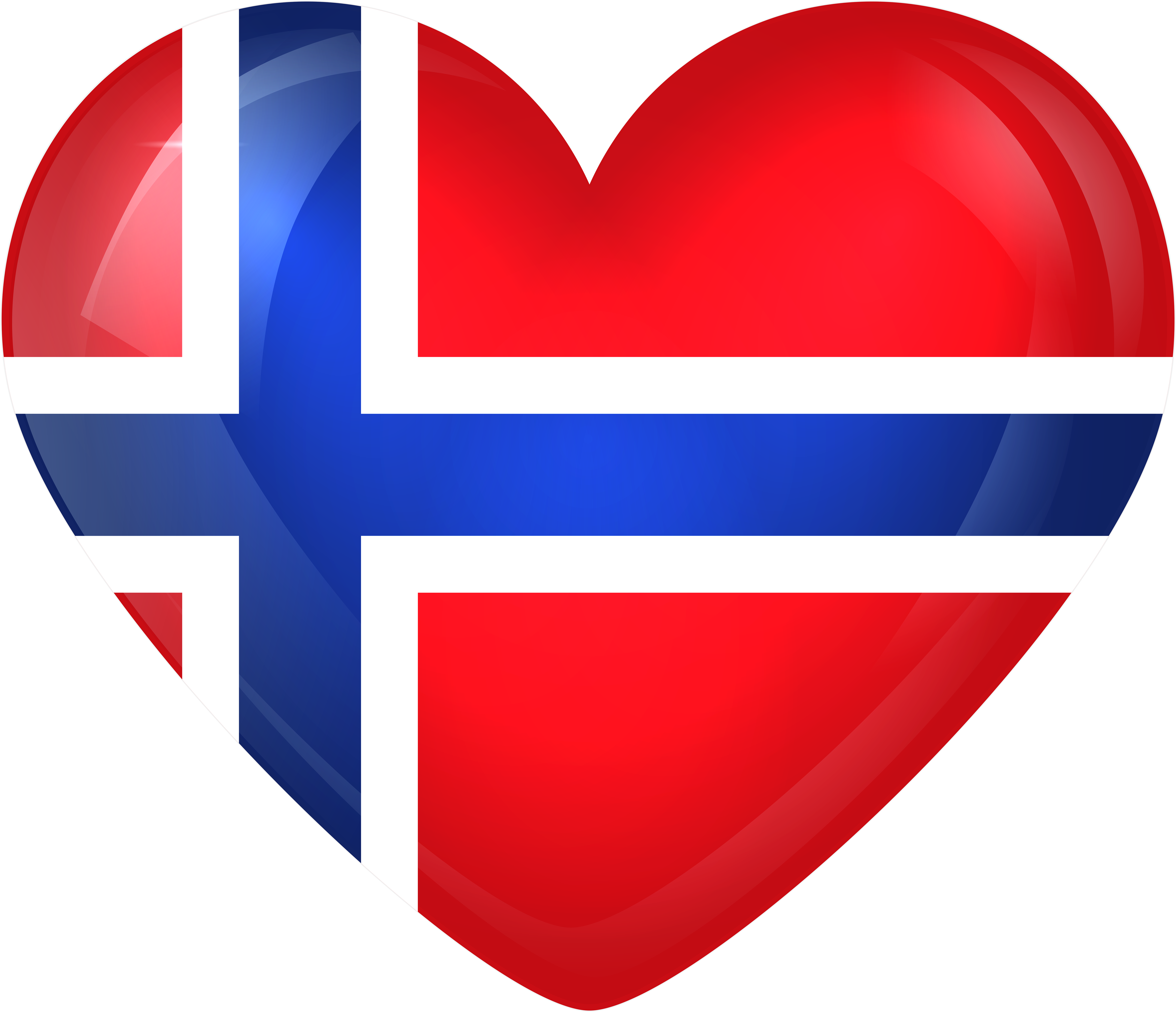 Norway Large Heart Gallery Yopriceville High Quality - Norway Flag Heart Png (6000x5144), Png Download