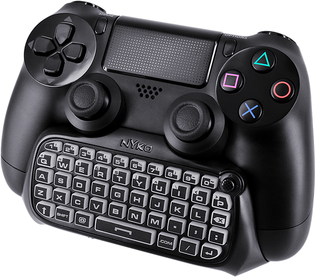 Type Pad For Ps4 - Nyko Ps4 Type Pad Bluetooth Gaming Keyboard - Black (1024x768), Png Download