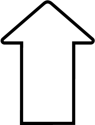 Up Arrow Thin Outline Symbol Vector - Arrow (400x400), Png Download