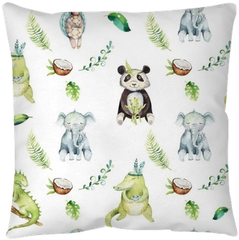 Watercolor Boho Tropical Drawing, Child Tropical Drawing, - Known To Cause Panda-monium Tribal Style Onesie , Cute (400x400), Png Download