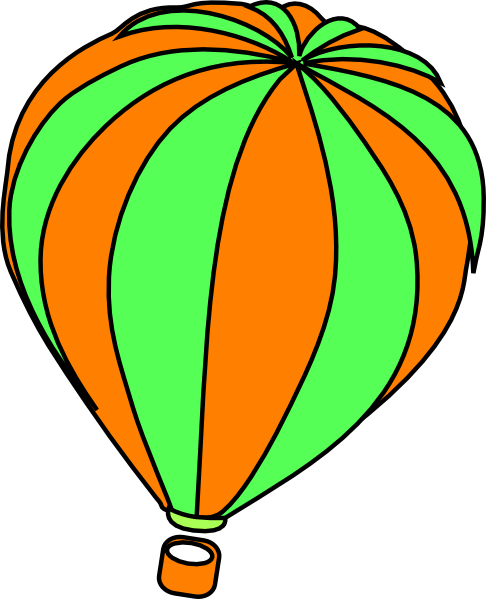 Hot Air Balloon Grey Clip Art At Clker - Hot Air Balloon Clipart Large (486x599), Png Download