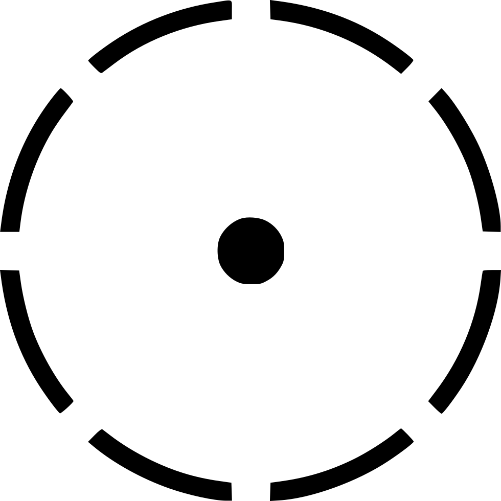 Round Area Dot Radius Center Border Comments - Circle (980x980), Png Download