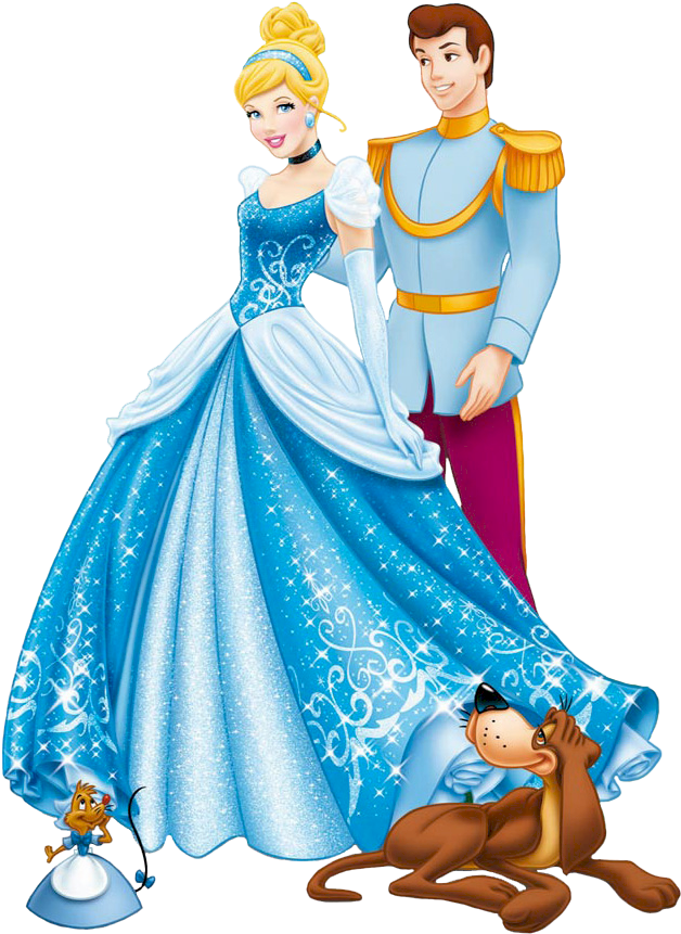 Disney Princess Cinderella And Prince (653x892), Png Download