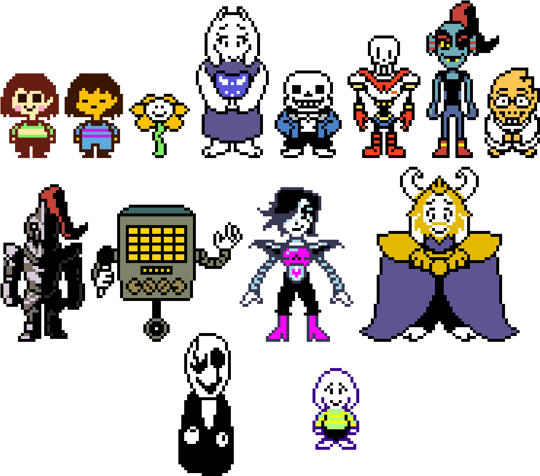 Undertale Overworld Sprites - Undertale Overworld Sprites Animated (1200x1050), Png Download