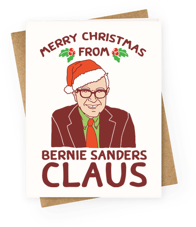 Merry Christmas From Bernie Sanders Claus Greeting - Illustration (484x484), Png Download