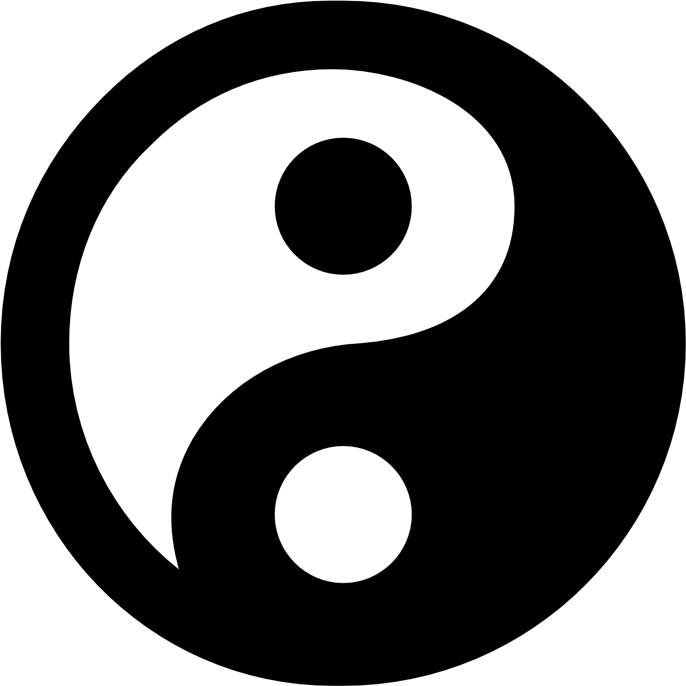 This Is A Picture For The Yin Yang Symbol - Yin Yang Icon Png (1600x1600), Png Download