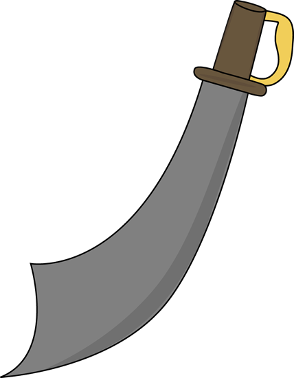 Sword - Pirate Sword Clip Art (428x550), Png Download