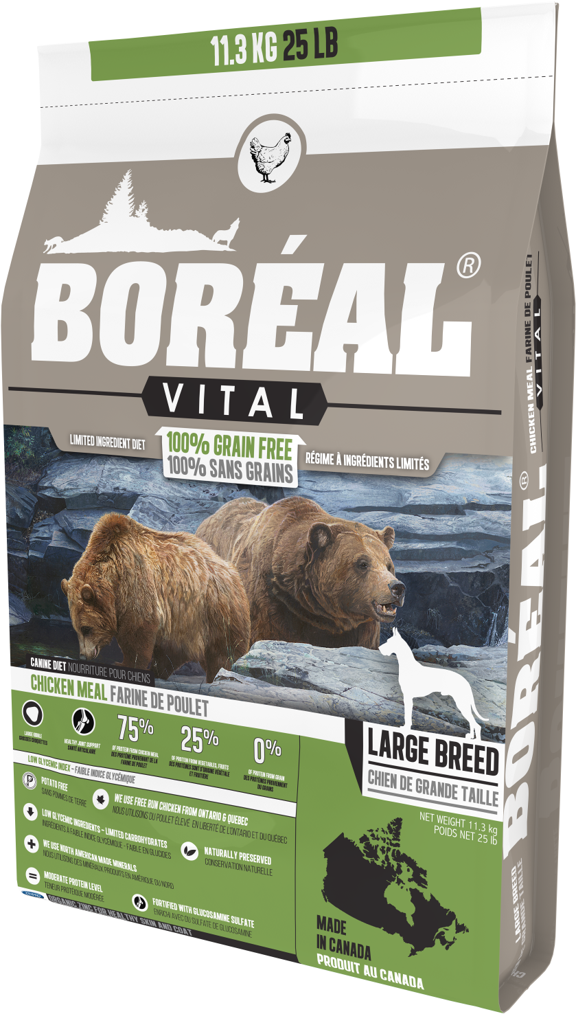 Vital Large Breed Chicken Meal - Boreal - Grain Free Vital Large-breed Chicken Dry Dog (1200x1700), Png Download