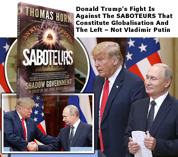 The Theatrical Overreaction To Donald Trump's Joint - Saboteurs By Thomas R. Horn (613x541), Png Download