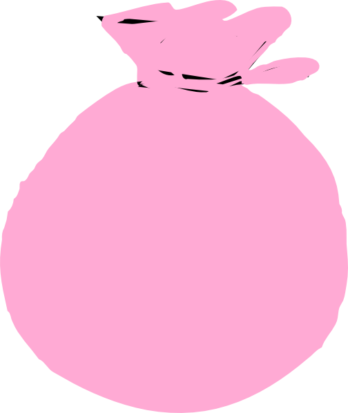 Pink Money Bag Clip Art - Pink Money Bag Clipart (504x598), Png Download
