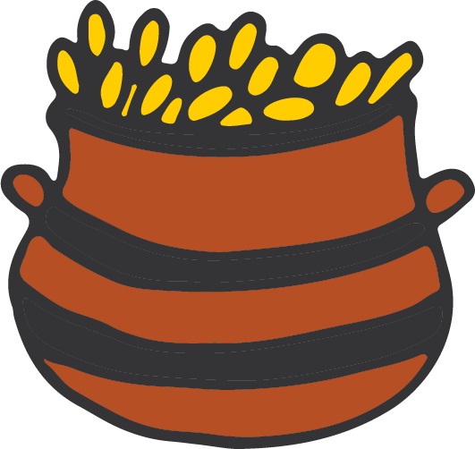 Irish Pot Of Gold (531x502), Png Download