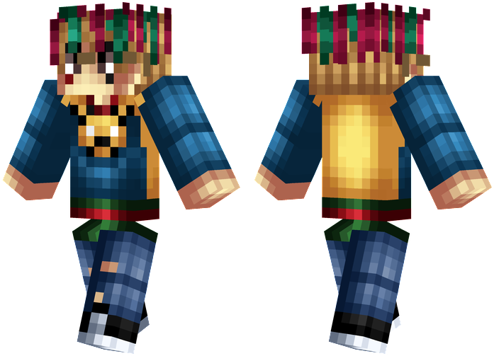 Lil Pump - Minecraft Skin Lil Pump (716x514), Png Download