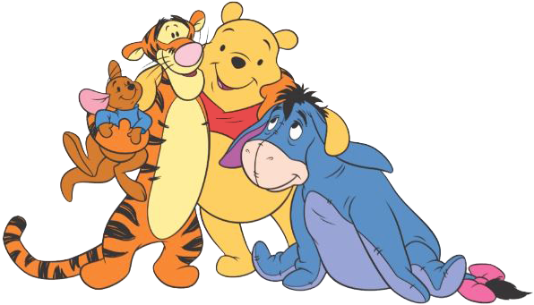 Winnie The Pooh Group Clipart - Tigro Winnie The Pooh (605x354), Png Download
