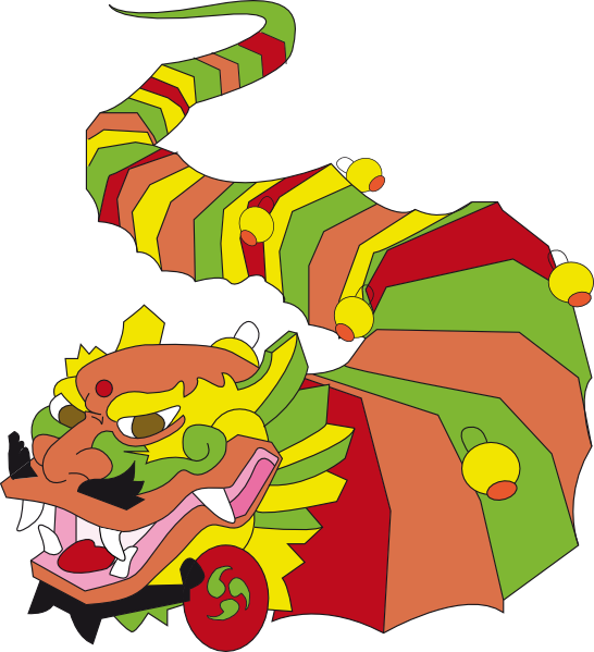 Chinese Dragon Clip Art At Clker - Chinese New Year Dragon Gifs (546x599), Png Download