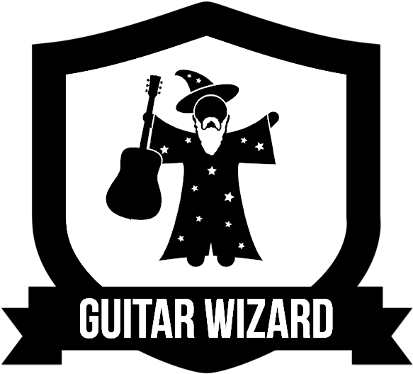 Black Guitar Wizard - Scholar Badges (600x600), Png Download
