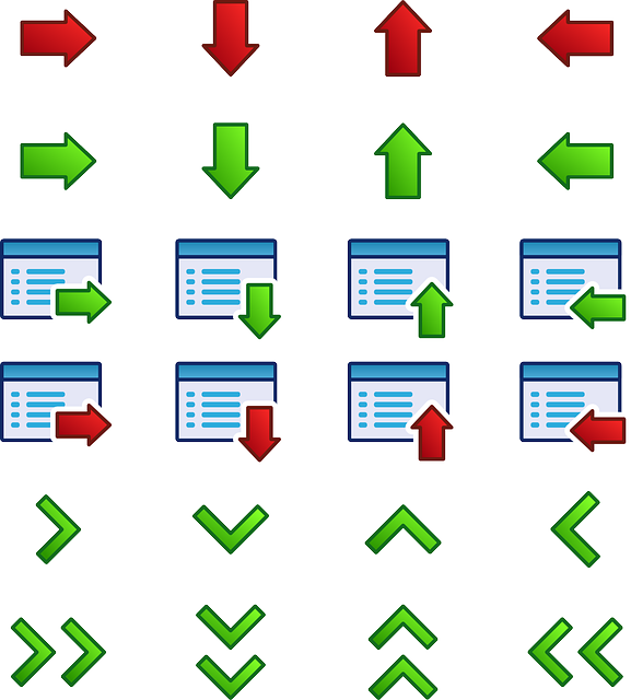 Red, Set, Green, Arrow, Button, Down, Navigation - Small Arrow Icons Png (577x640), Png Download