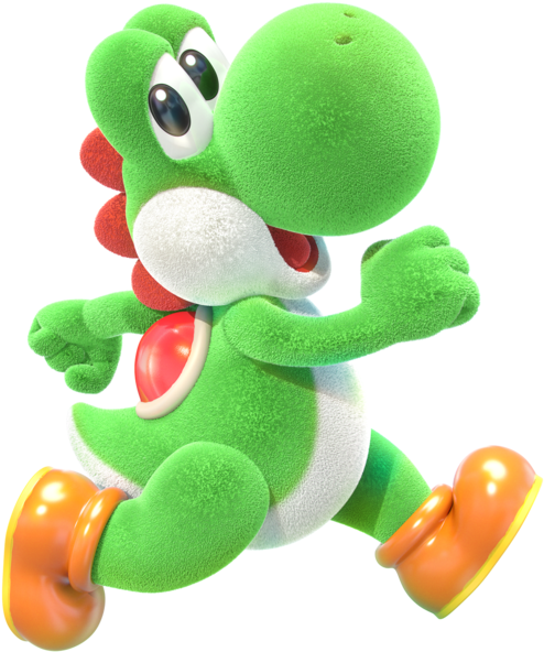 File - Yoshicraftedworld - Yoshi - Yoshi's Crafted World (525x599), Png Download