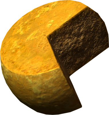 Sliced Goat Cheese - Skyrim Cheese Png (380x399), Png Download