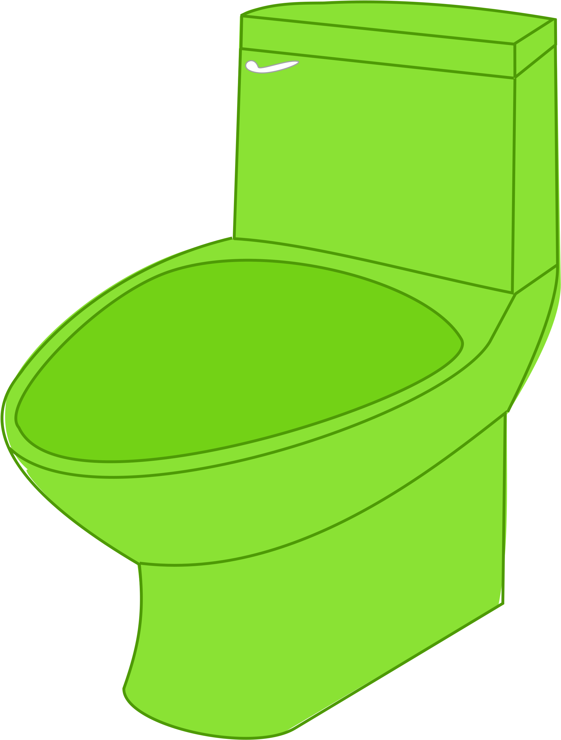Open - Green Toilet (2000x2610), Png Download