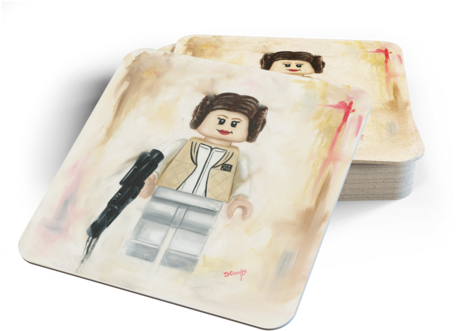 Princess Leia Coasters - Girl (480x480), Png Download
