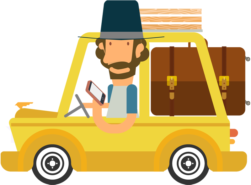 Travel Clipart Cartoon - Cartoon Trip Png (800x590), Png Download