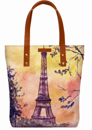 Paris Watercolor Classic Tote Bag - Paris Wall Tapestry - Small: 51" X 60" (300x420), Png Download