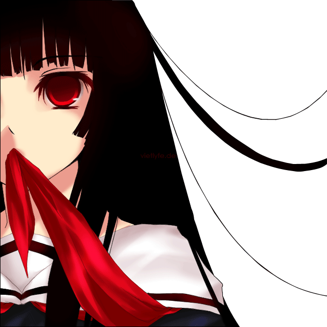 Its Makes Me Saying "woah~ Her/his Eyes Are Like Bloody" - Jigoku Shoujo Png (650x650), Png Download