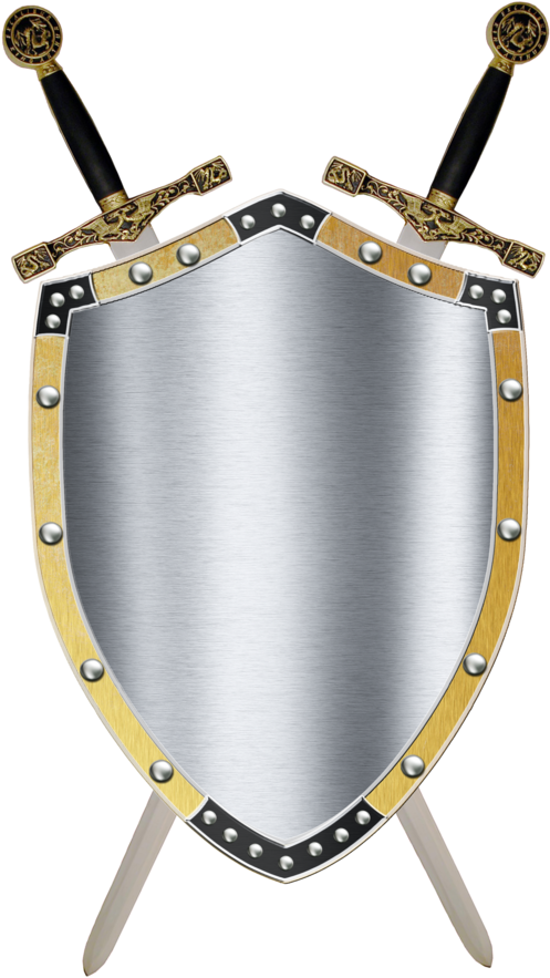 Medieval Sword And Shield - Middle Ages Shield And Sword (600x925), Png Download