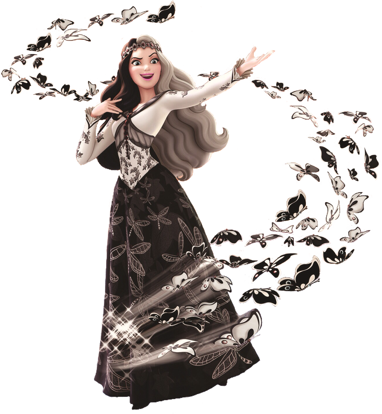Princess Ivy With Butterflies - Halloween Costume (1399x1516), Png Download