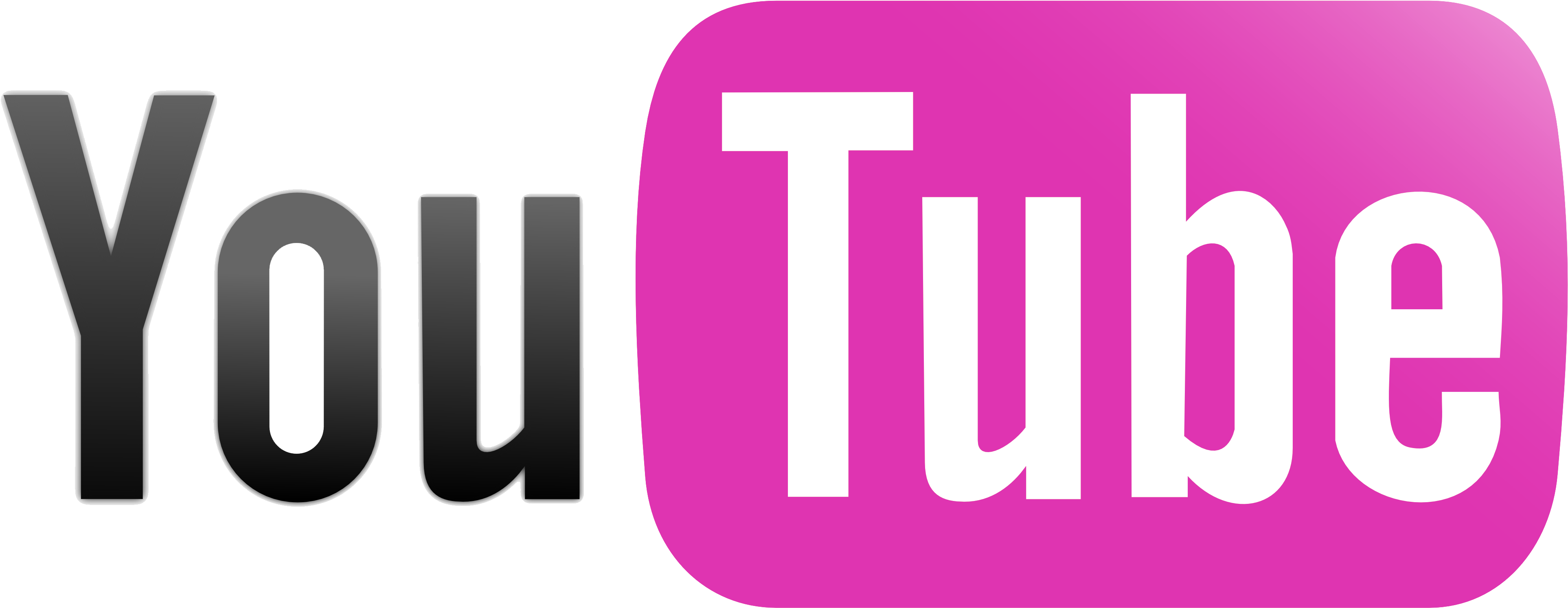 Facebook Pink Logo Www Imgkid Com The Image Kid Has - Standard Pillowcase Decorative You Tube Pillow Cases (6210x2550), Png Download