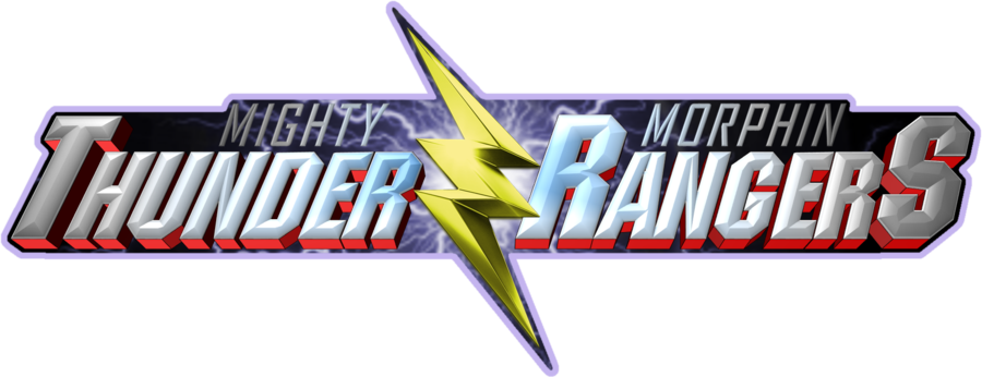 Mighty Morphin Thunder Rangers Logo - Mighty Morphin Thunder Rangers (900x346), Png Download