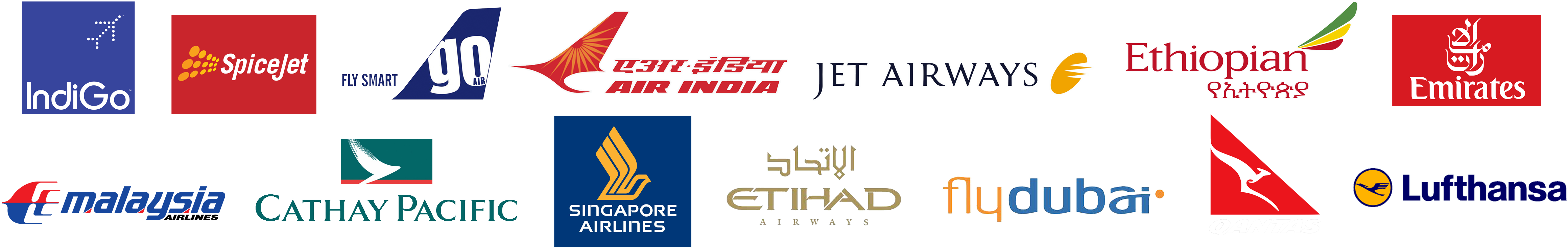 We Deal With All The Major Airlines Available Any Where - All Airlines Logo Png (4961x1020), Png Download