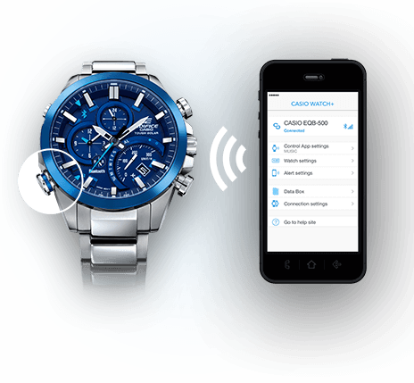 Connect To Your Bluetooth® Watch - Edifice Ecb-500d-1aer Men's Edifice Bluetooth (464x429), Png Download