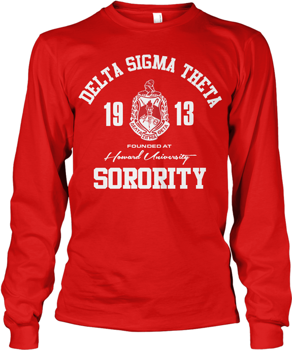 Delta Sigma Theta Roots Long Sleeve T-shirt - Alpha Kappa Alpha Greek Letter Long Sleeve (628x720), Png Download