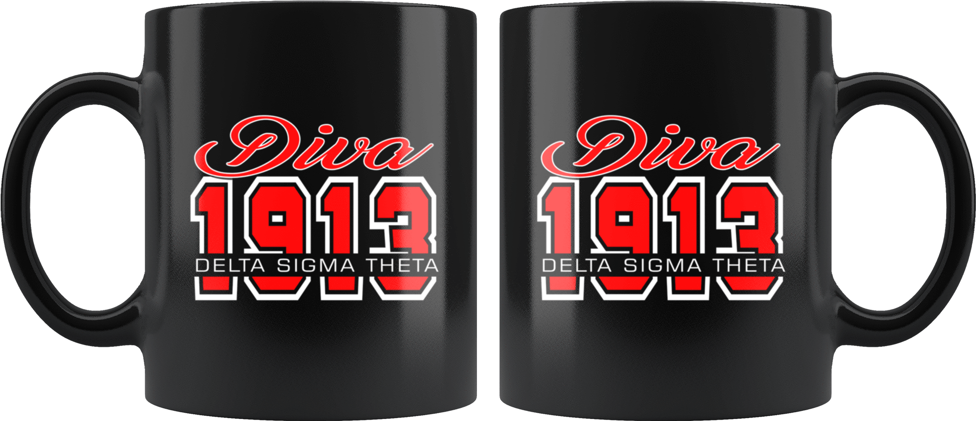 Delta Sigma Theta Black Mug - Mug (2000x2000), Png Download