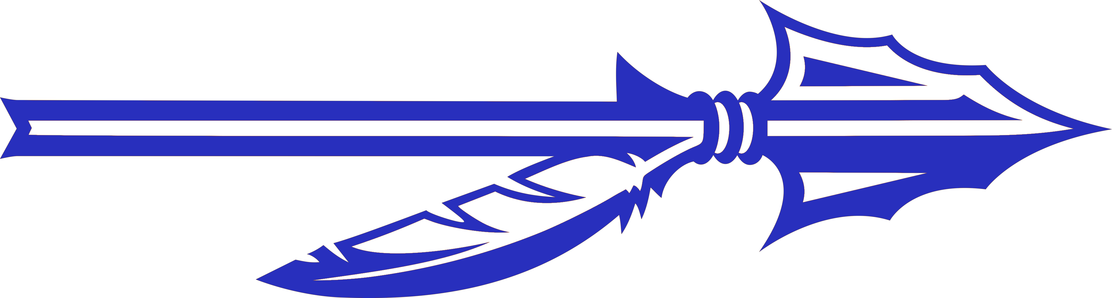 The Southeast Seminoles - Florida State Spear Black And White (3730x1000), Png Download