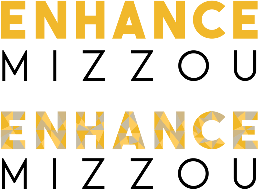 Enhance Mizzou Logo Black Letters-01 - Printing (1000x676), Png Download