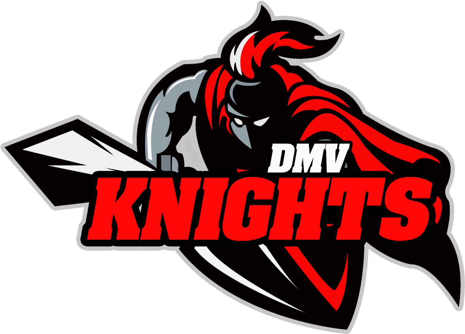 Dmv Knights - Basketball Logo Red Knight (1600x1142), Png Download