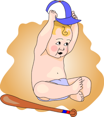 Image Baby Baseball Player Clip Art - Clip Art (356x400), Png Download