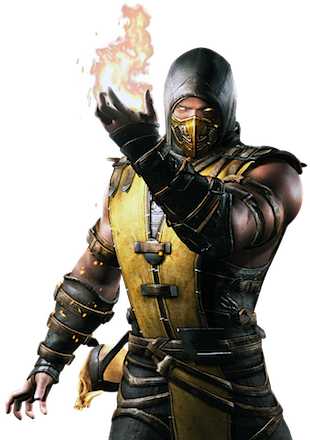 Scorpion Vs Noob Saibot - Scorpion Mortal Kombat (310x440), Png Download