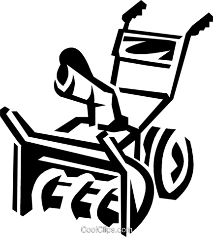 Snow Blower Royalty Free Vector Clip Art Illustration - Draw A Snow Blower (433x480), Png Download