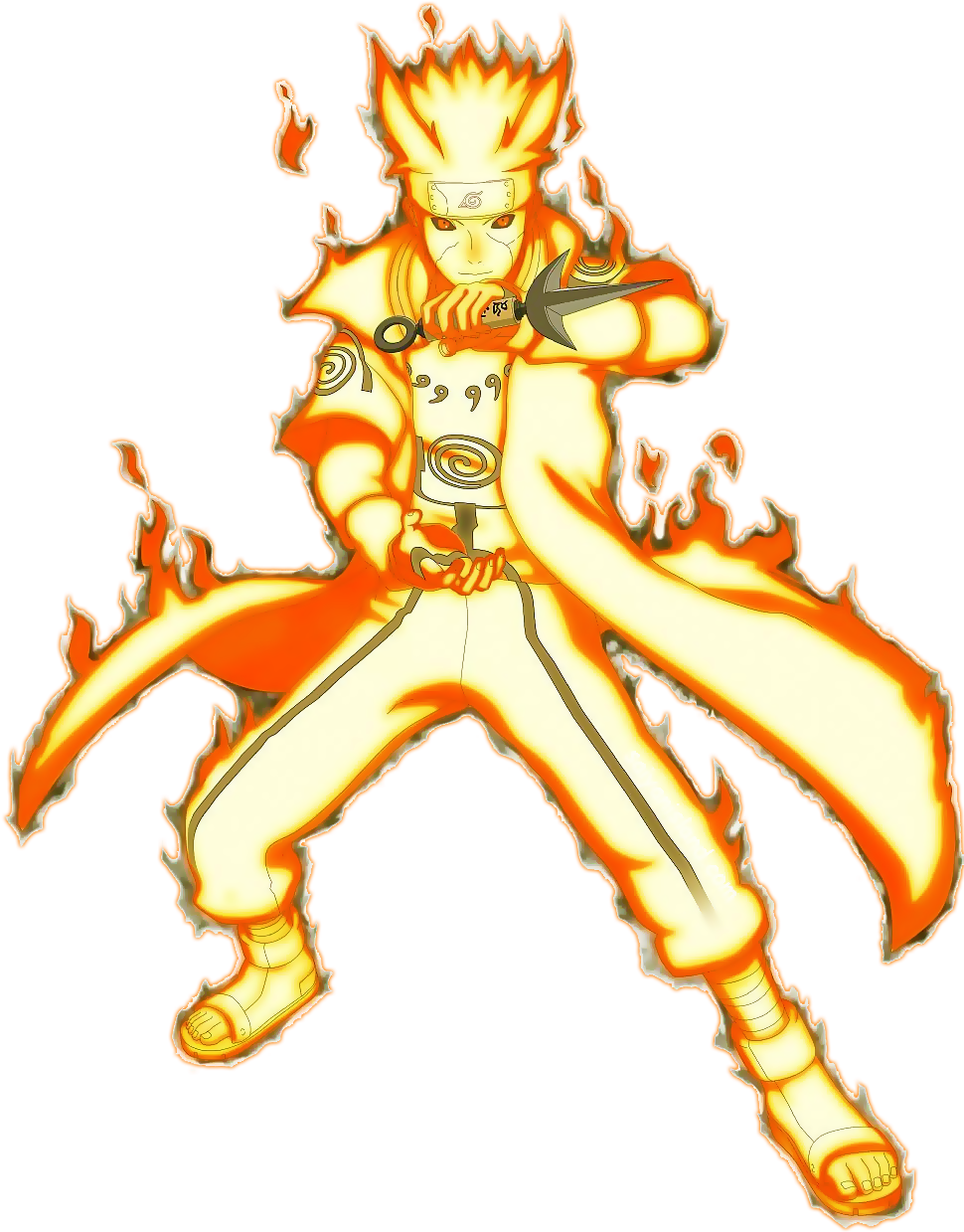 Namikaze Minato - Minato Kyuubi Chakra Mode (970x1314), Png Download
