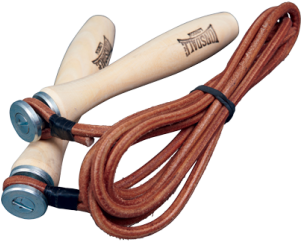 Quick View - Lonsdale Leather Skipping Rope With Wooden Handles, (300x400), Png Download